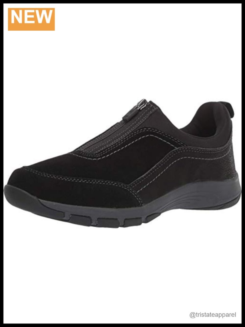Easy Spirit Cave Leather Mesh Zip Sneaker Memory Foam Womens Casual Athletic